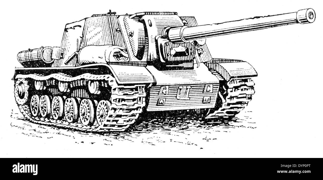 ISU-122 soviétique, canon automoteur (SPG), la seconde guerre mondiale Banque D'Images