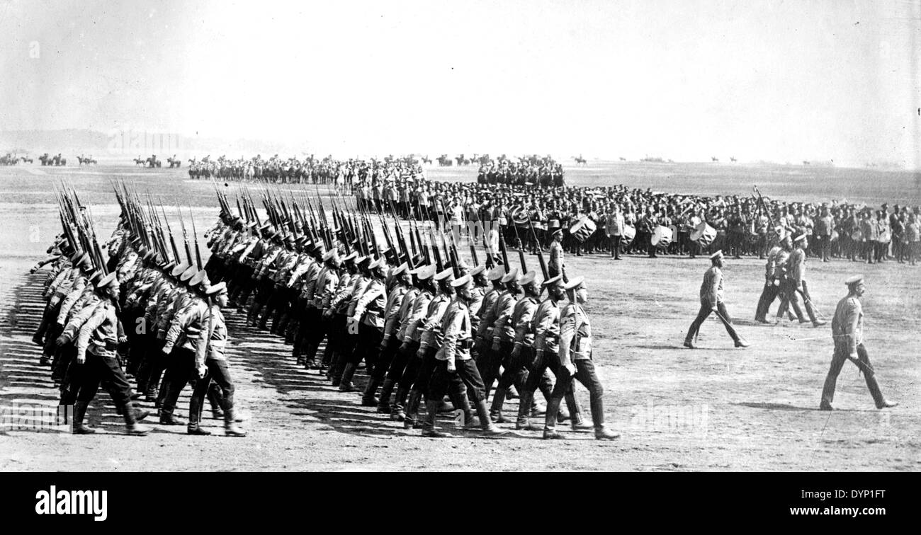 À propos d'infanterie russe 1914 Banque D'Images