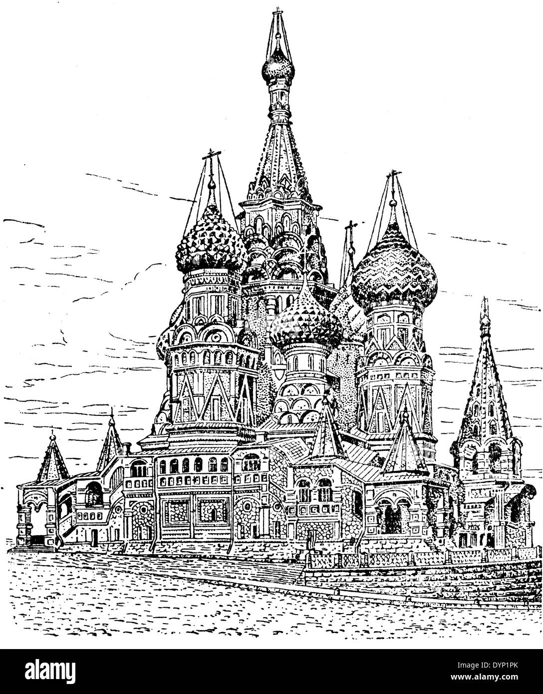 La Cathédrale de Saint Basil, Moscou, Russie, illustration de l'Encyclopédie Soviétique, 1928 Banque D'Images