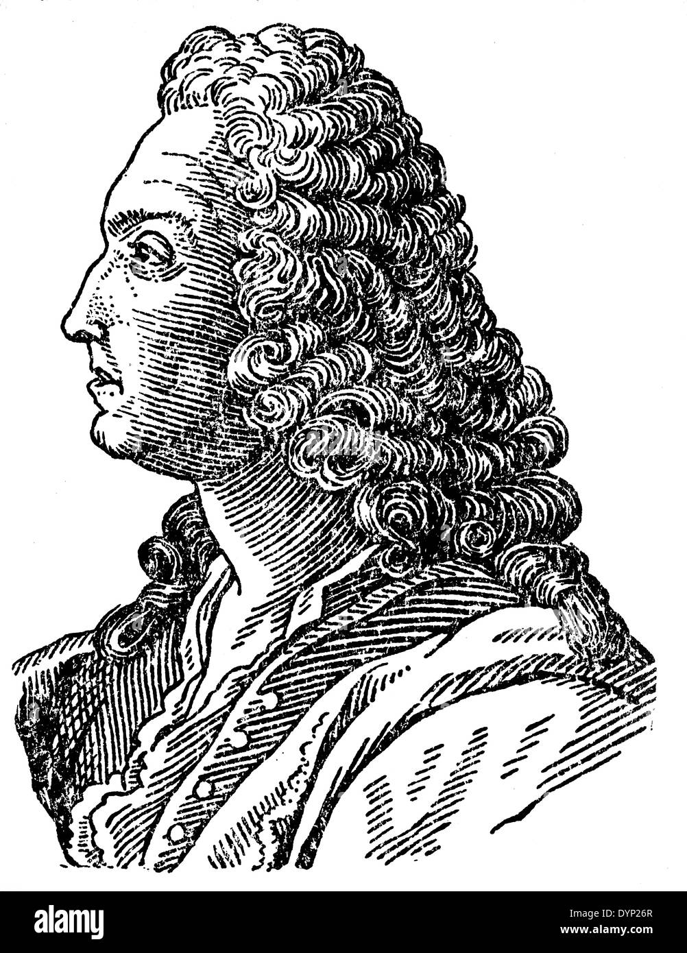 Jacob Bernoulli (1665-1705), mathématicien suisse, illustration de l'Encyclopédie Soviétique, 1927 Banque D'Images