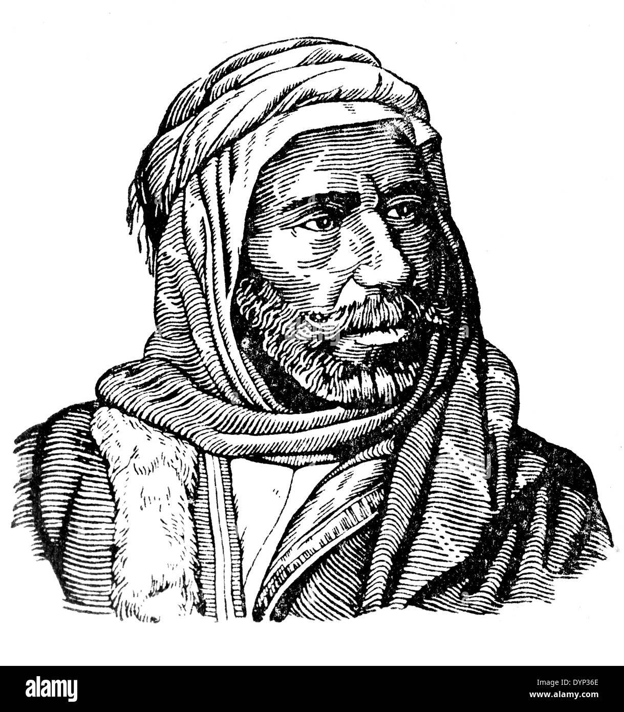 Homme kurde en vêtements traditionnels, illustration de l'Encyclopédie Soviétique, 1926 Banque D'Images