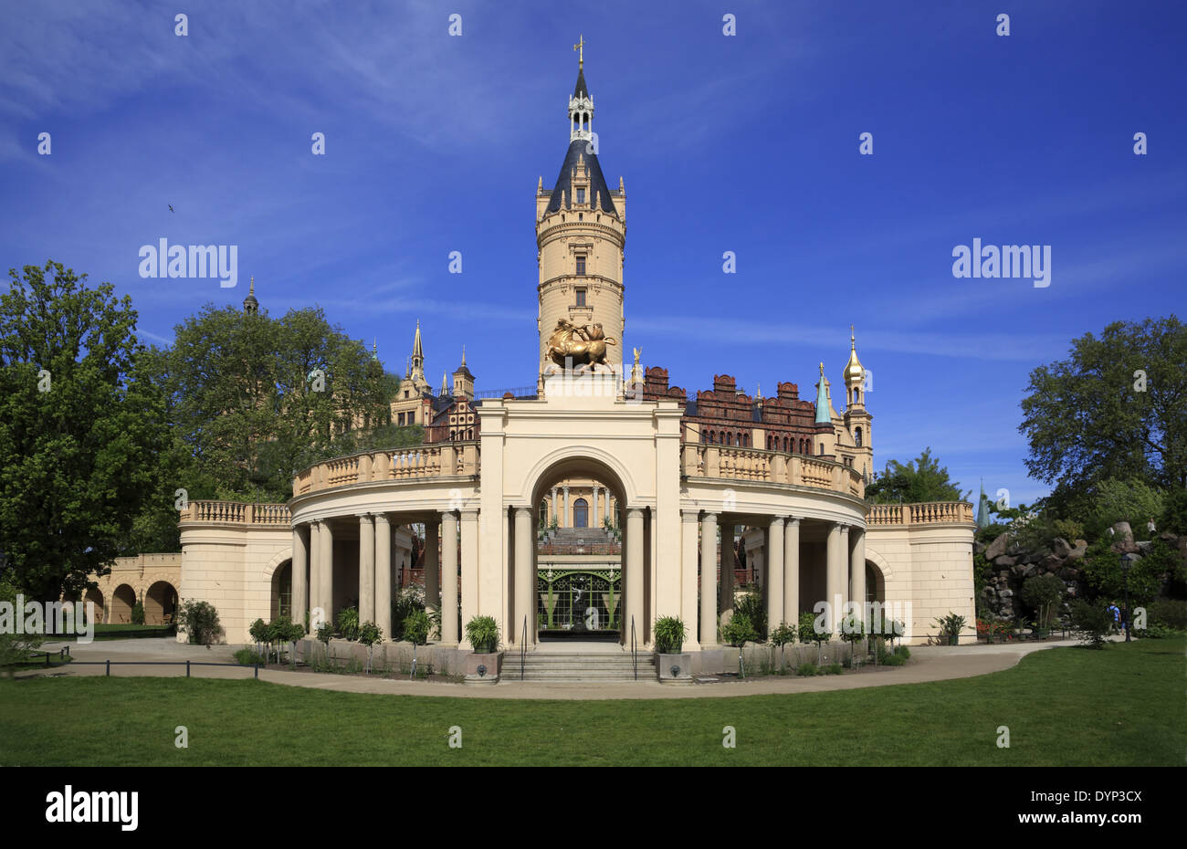 Le château de Schwerin, Orangerie, Schwerin, Mecklembourg Poméranie occidentale, l'Allemagne, de l'Europe Banque D'Images
