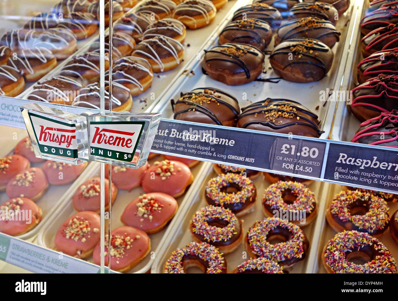 Krispy Kreme sur l'affichage Banque D'Images