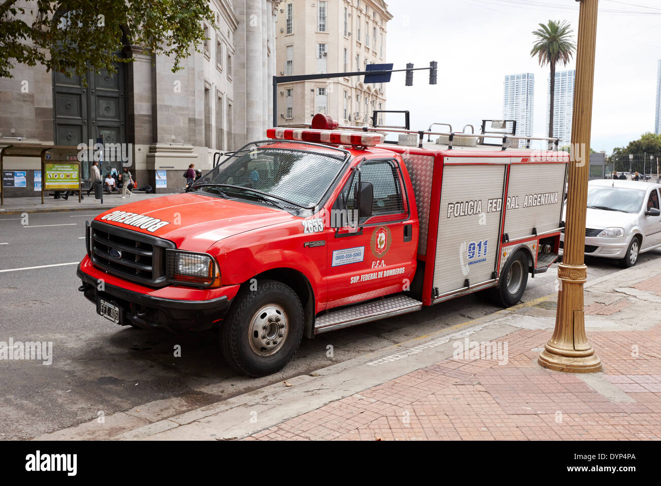 Policia Federal argentine pompier véhicule incendie de la police fédérale de Buenos Aires Argentine Banque D'Images
