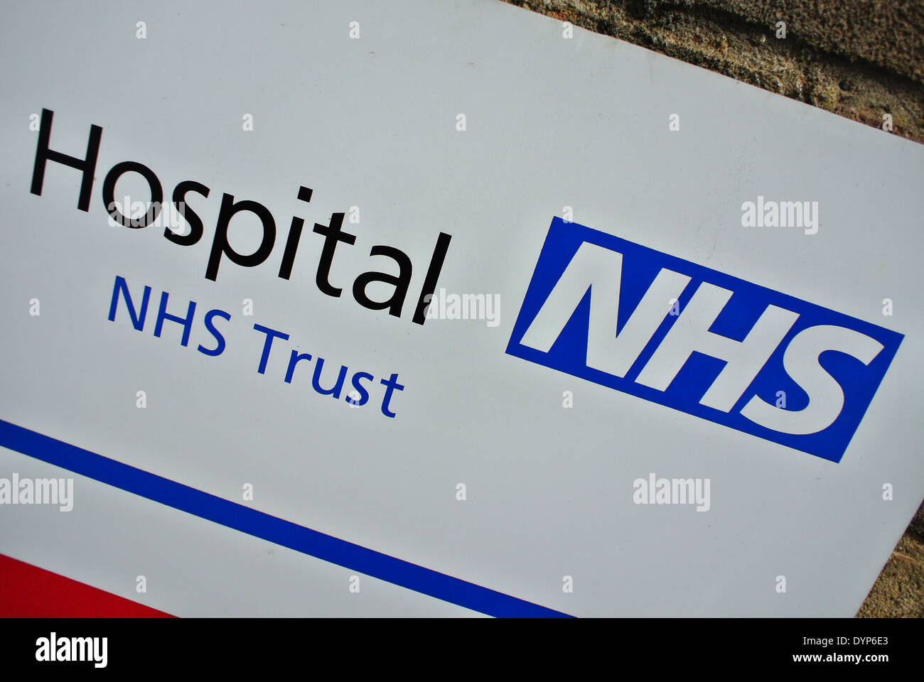 Hospital NHS Trust signer Banque D'Images
