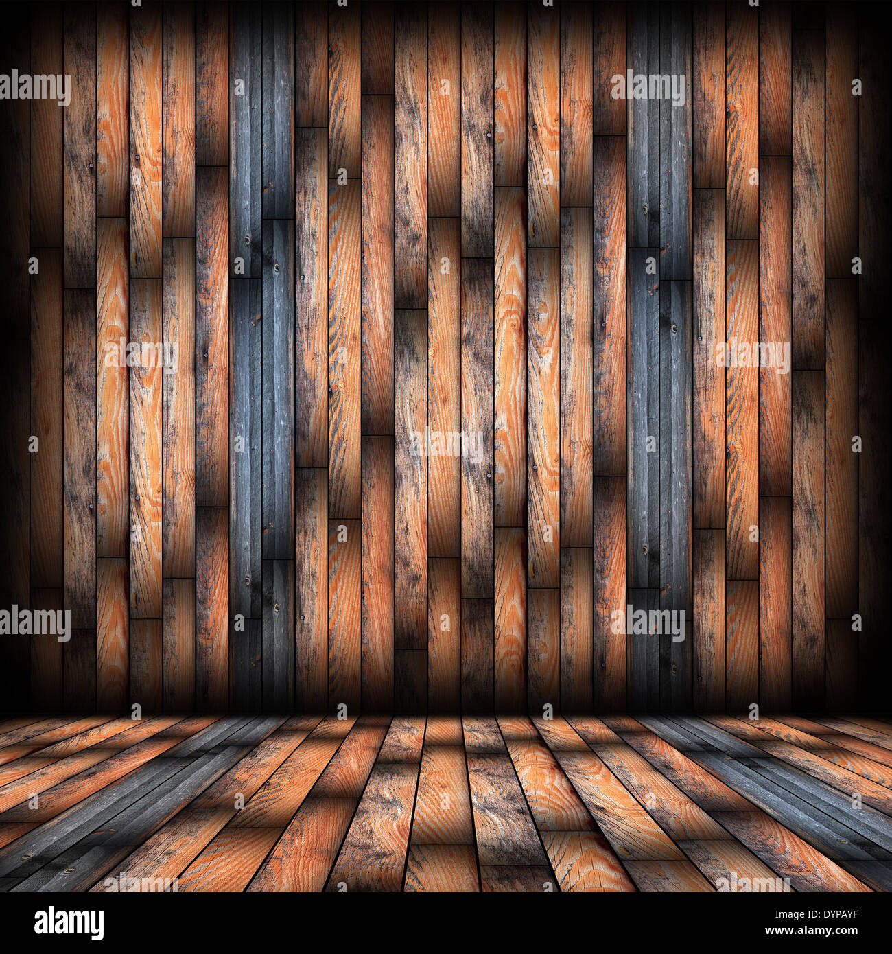 Bandes brun de l'épinette sur toile, finition intérieur fond architectural salle vide Banque D'Images