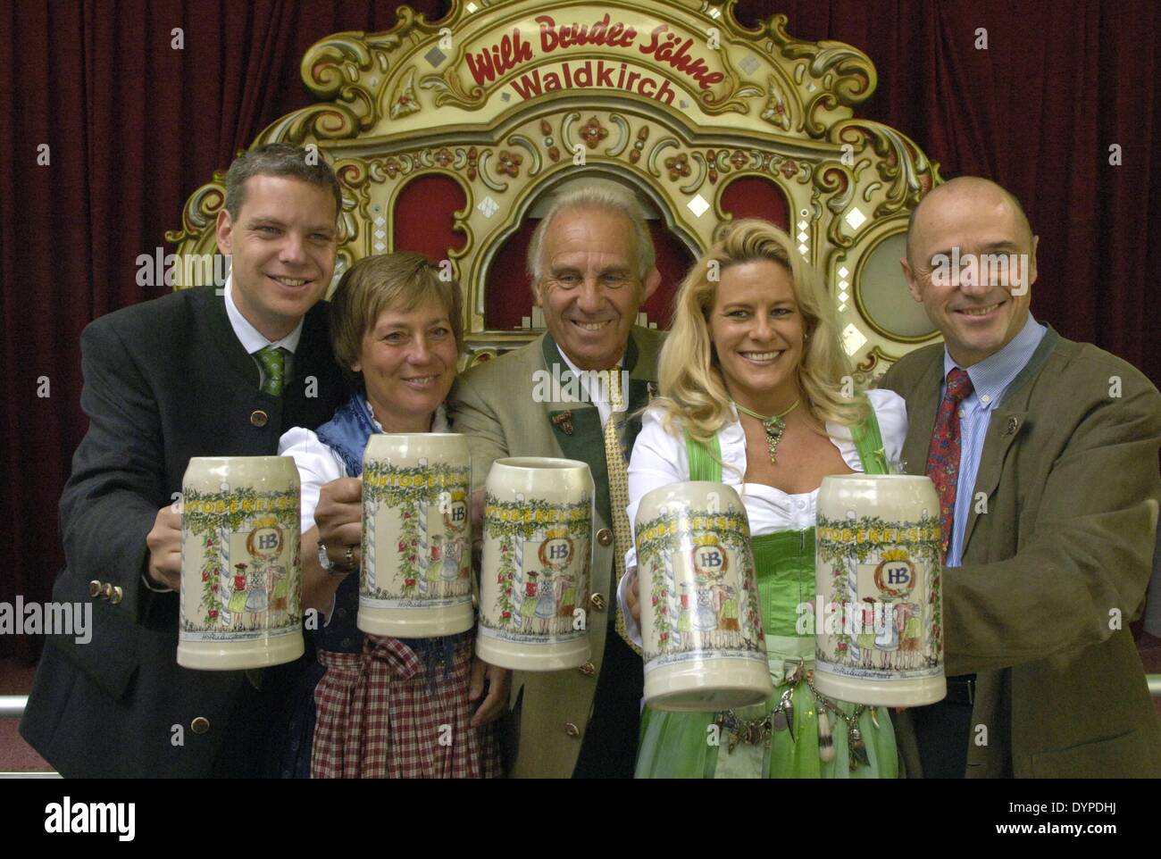 Günter Hofbräu-Host Oktoberfestjug Steinberg présente son '2006' Banque D'Images