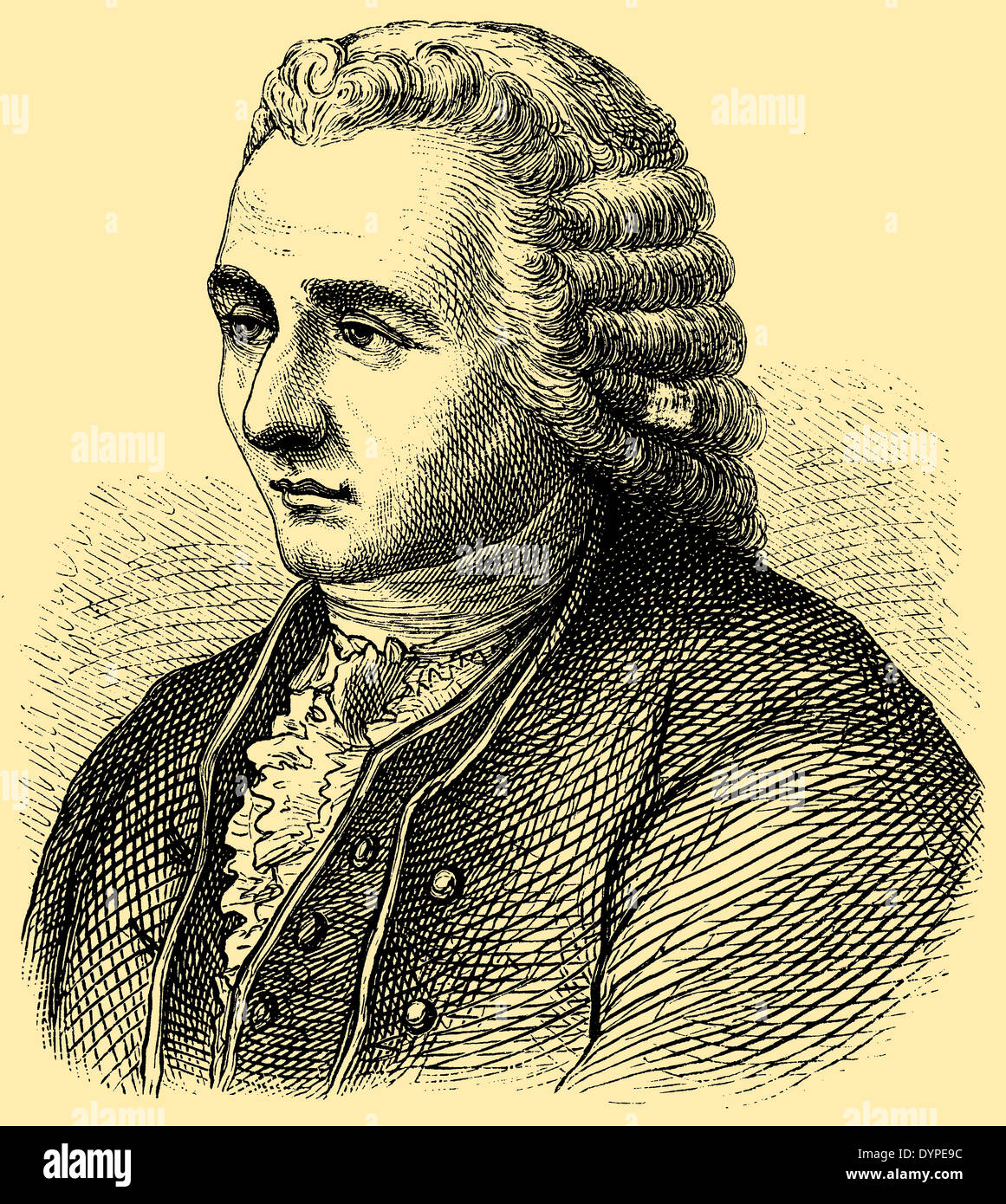 Jean Jacques Rousseau (né le 28 juin 1712, est décédé le 2 juillet 1778) Banque D'Images