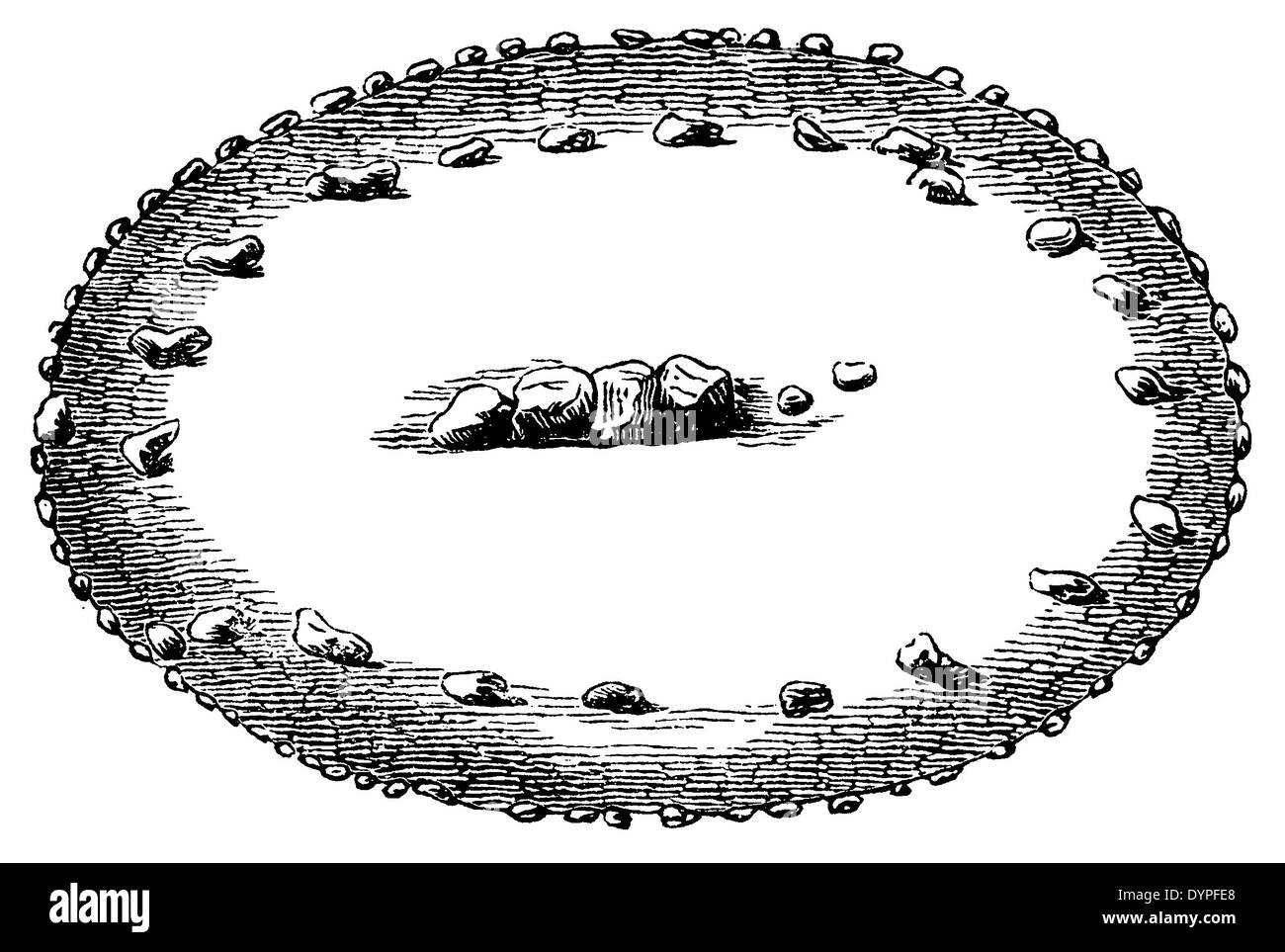 Tombe mégalithique à Biitzow Banque D'Images