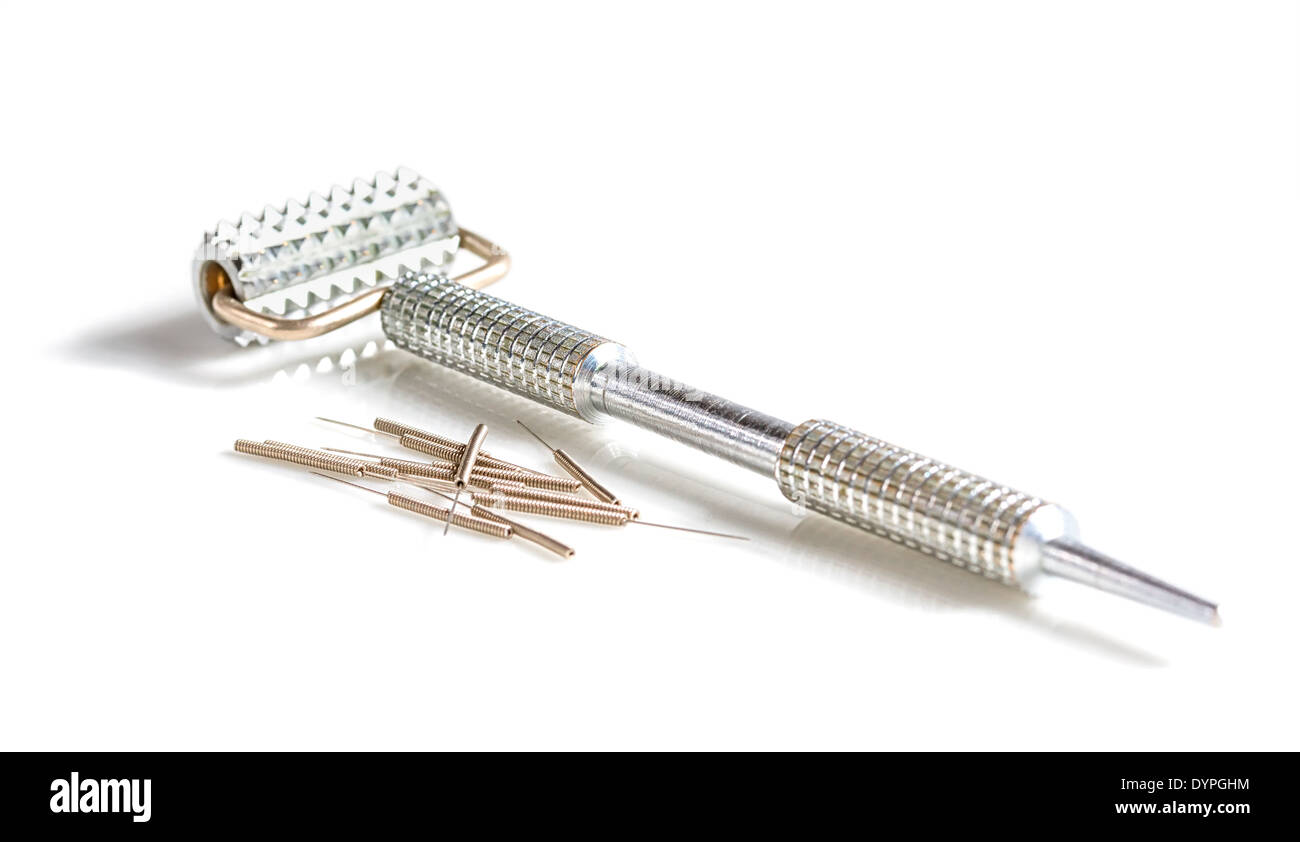 Instruments et accessoires pour l'acupuncture Photo Stock - Alamy