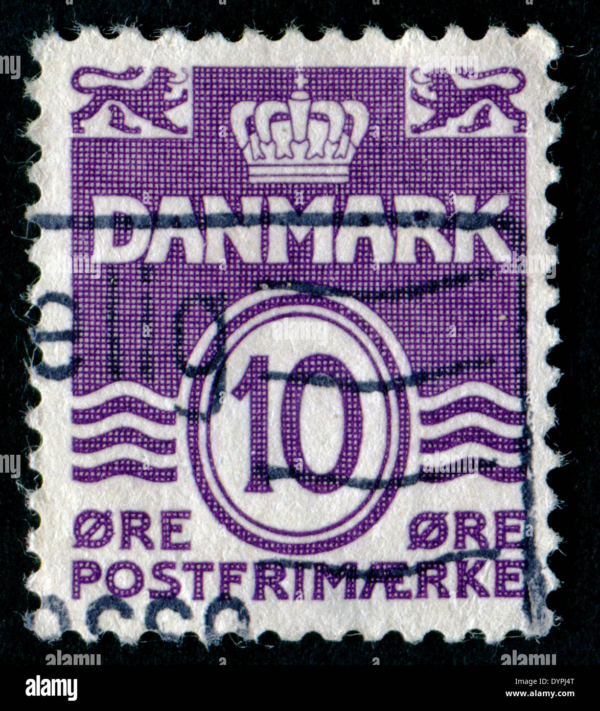 Danemark - VERS 1960 : un timbre imprimé au Danemark affiche 10 couronnes, série, vers 1960 Banque D'Images