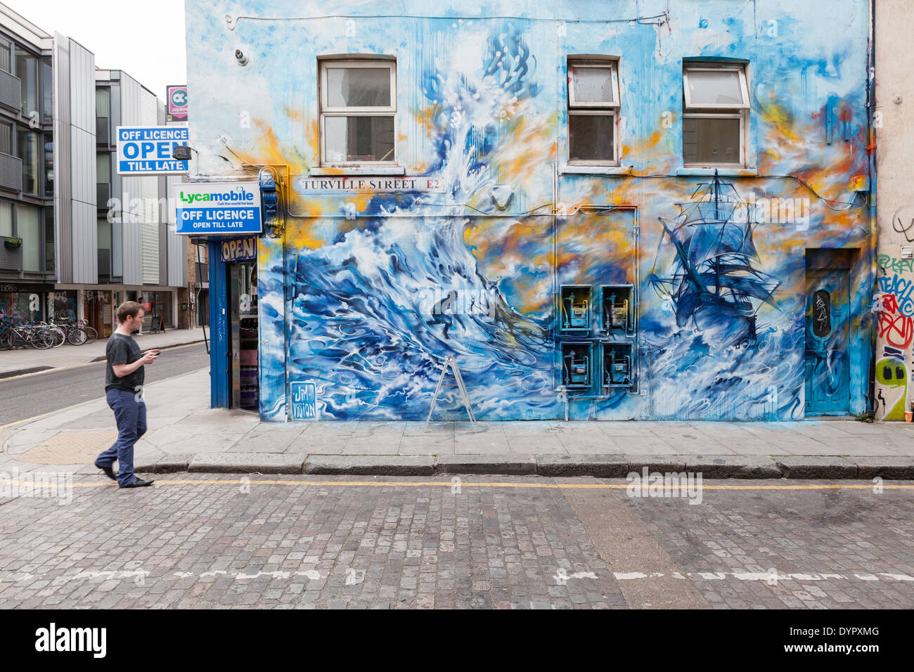 Par Jim Vision - à Turville Street, Londres, Angleterre Banque D'Images