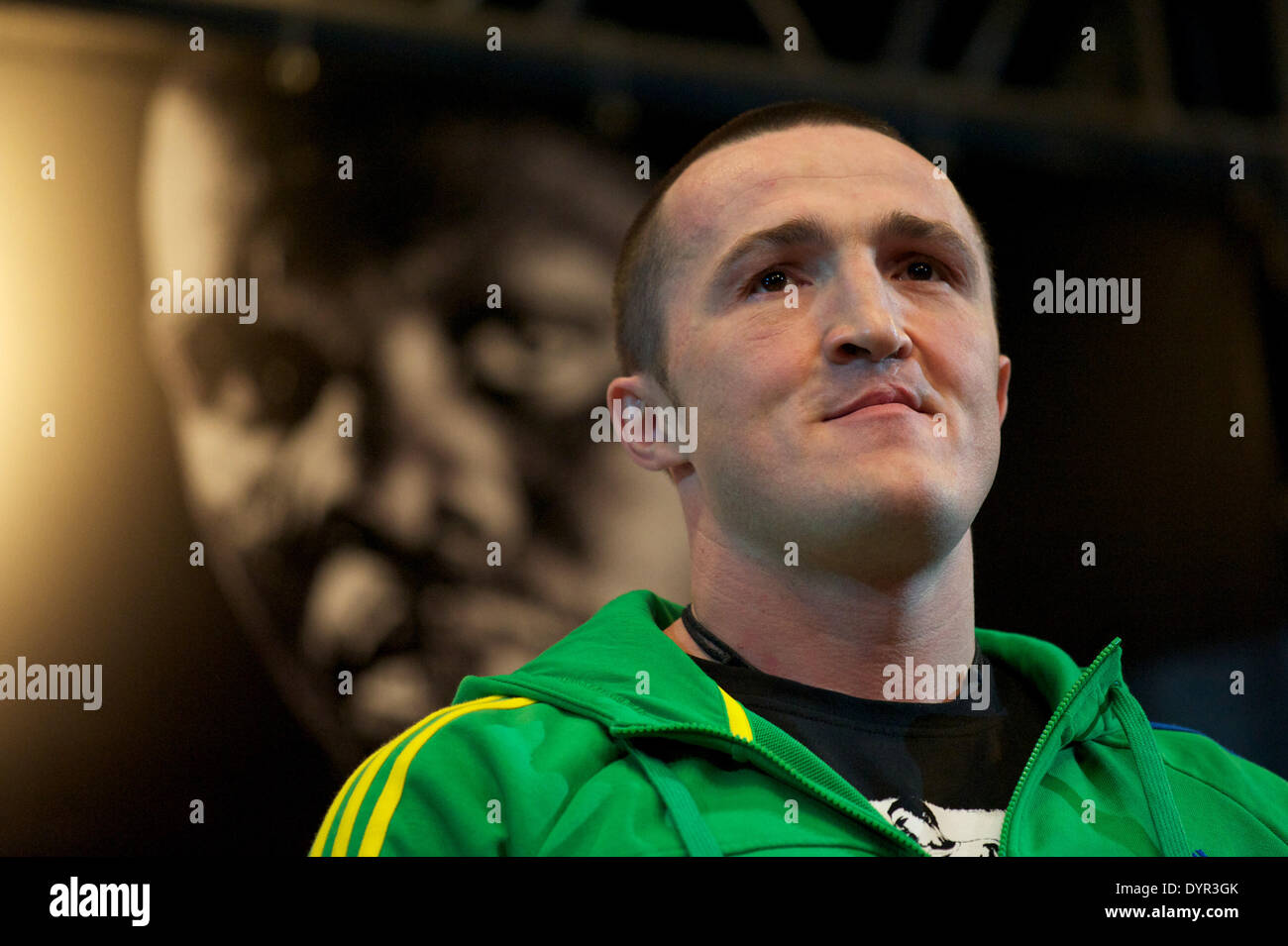 24 avril 2014 - Moscou, Russie - Champion du Monde dans le premier champion poids lourds WBA Denis Lebedev lors de la procédure de pesage. (Crédit Image : © Anna Sergeeva/ZUMAPRESS.com) Banque D'Images