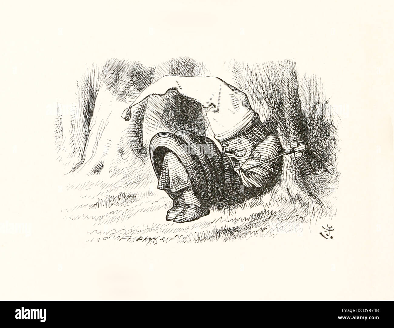 John Tenniel (1820-1914) Illustration de Lewis Carroll, dans de l'autre côté du '" publié en 1871. Banque D'Images