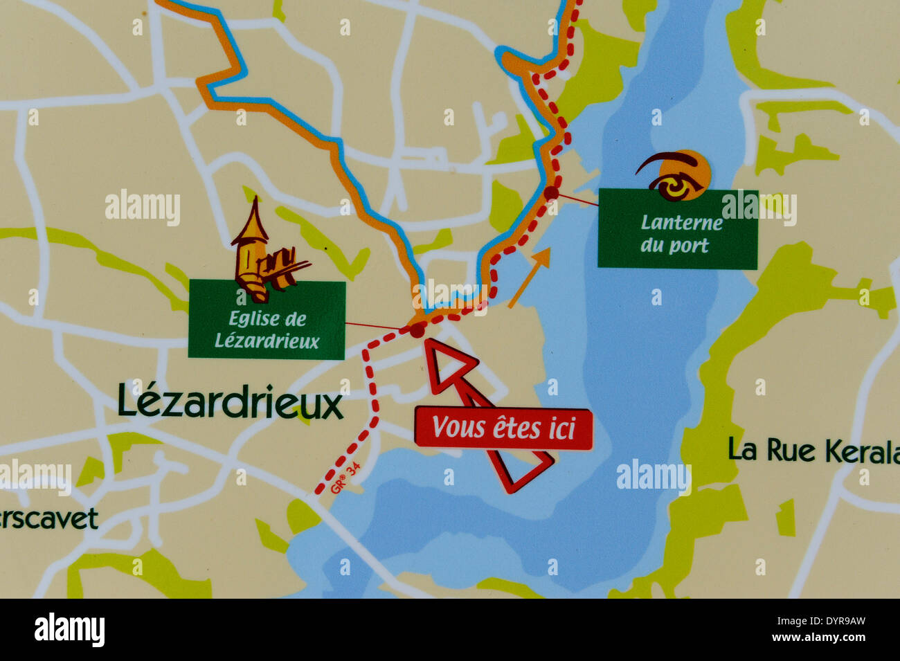 Plan de Lezardrieux à proximité de Paimpol, Côtes-d'Armor