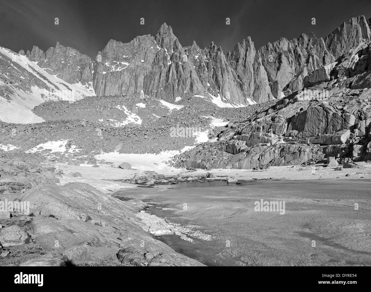 Le Mont Whitney, la Sierra Nevada, en Californie Banque D'Images