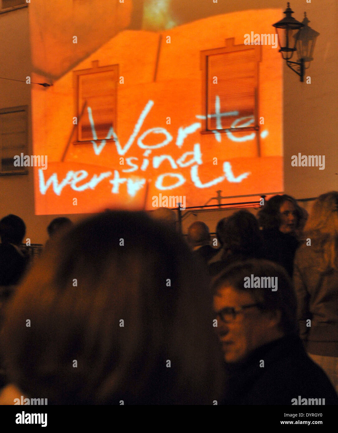 'Worte sind wertvoll", une manifestation de journalistes à Augsbourg, 2011 Banque D'Images