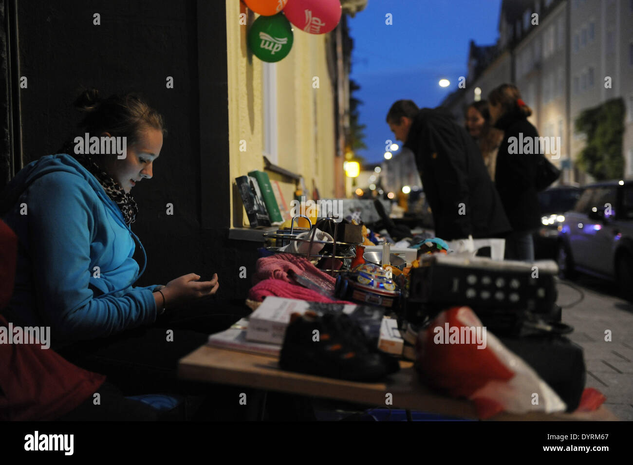 Marché aux puces de cour nuit à Munich, 2012 Banque D'Images