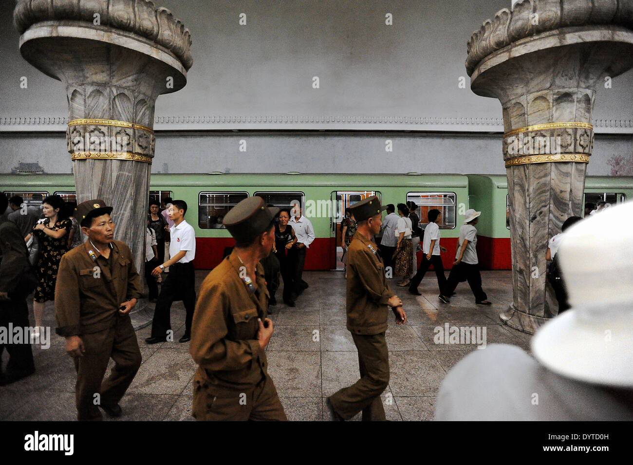 La station de métro de Pyongyang Banque D'Images