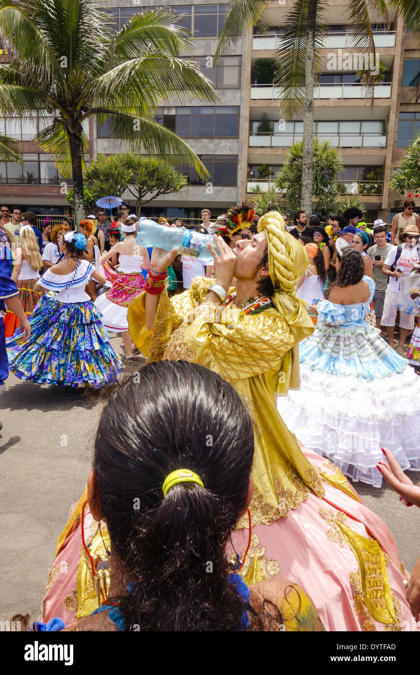 Rio de Janeiro, Ipanema Beach, carnaval de rue, Brésil Banque D'Images