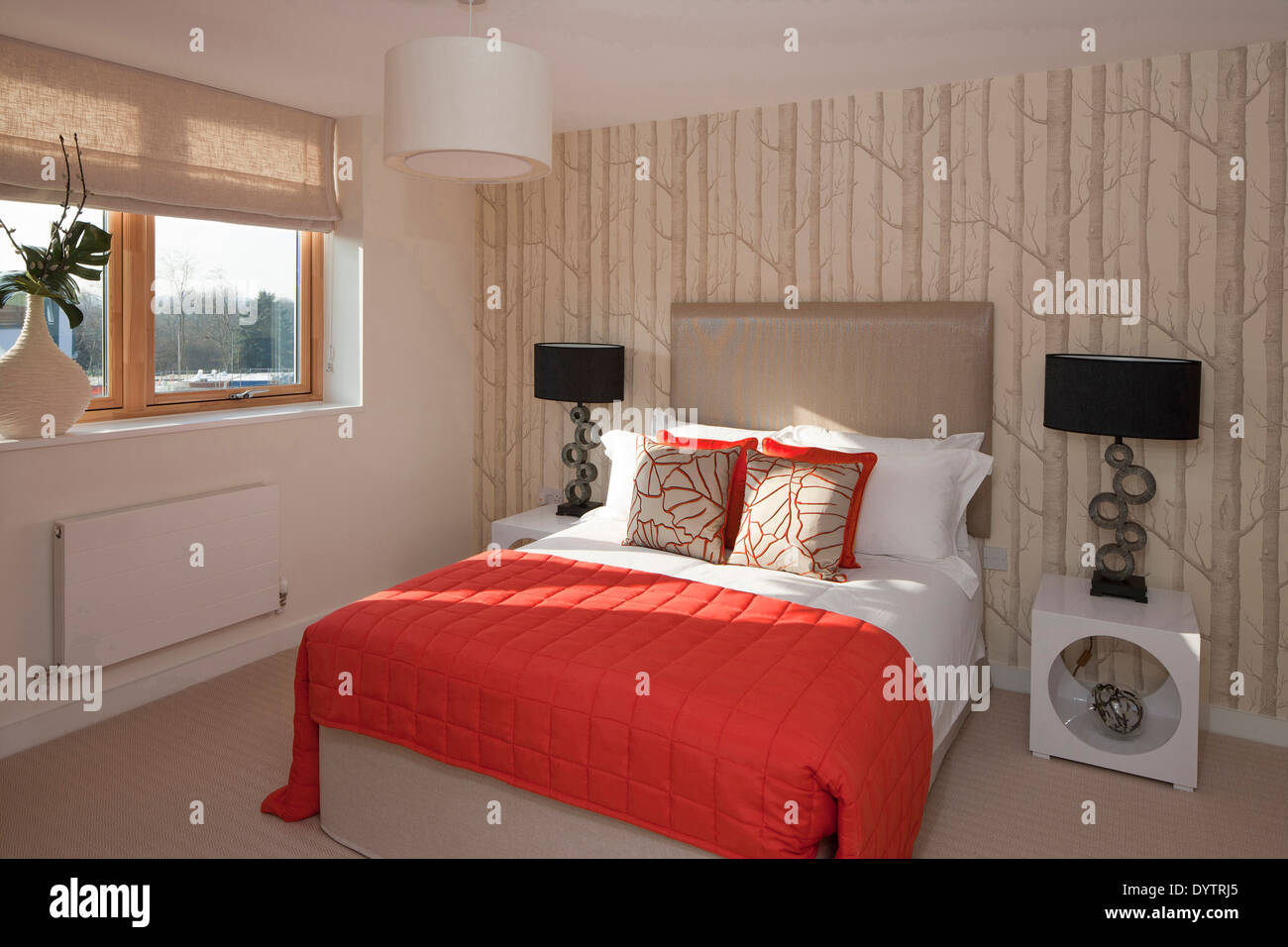 Chambre Double au Green Street Housing Banque D'Images