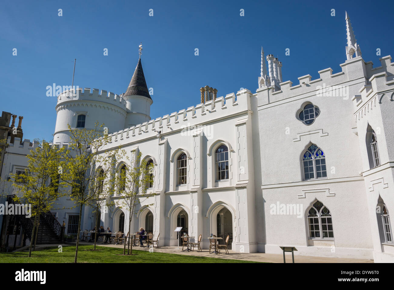 Strawberry Hill House, Horace Walpole's château gothique, Twickenham, London, UK Banque D'Images