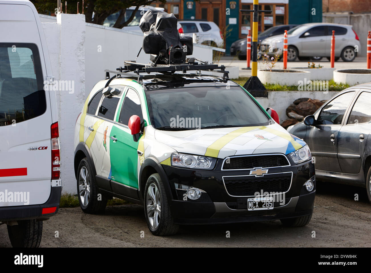 Google Street View voiture garée dans ushuaia argentine Banque D'Images