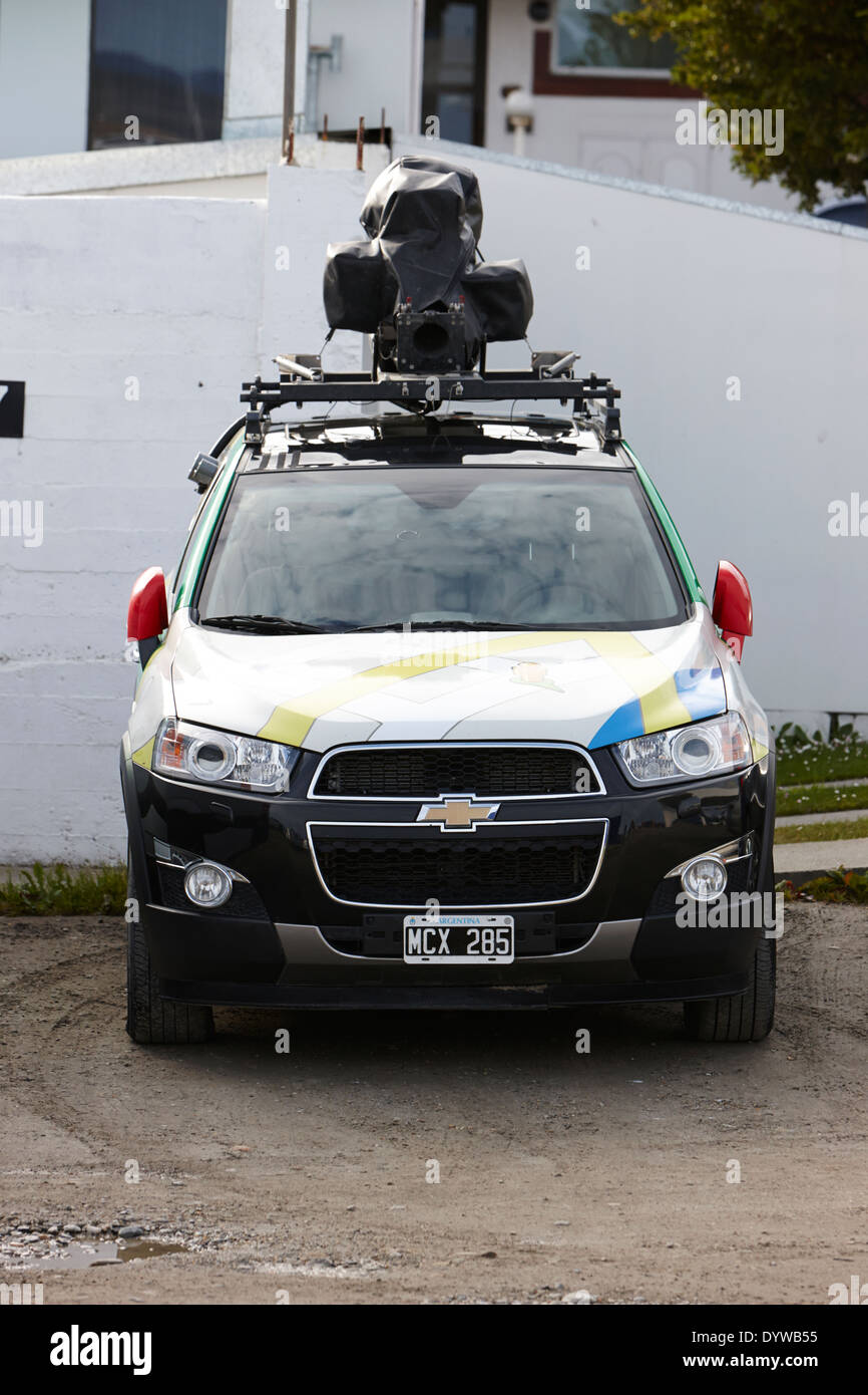 Google Street View voiture garée dans ushuaia argentine Banque D'Images