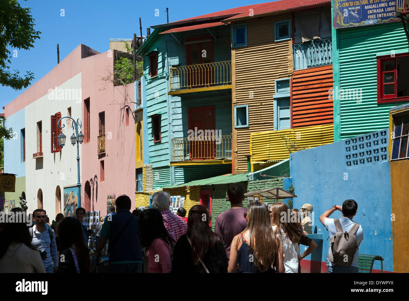 La rue Caminito. Quartier de La Boca. Buenos Aires. L'Argentine Banque D'Images