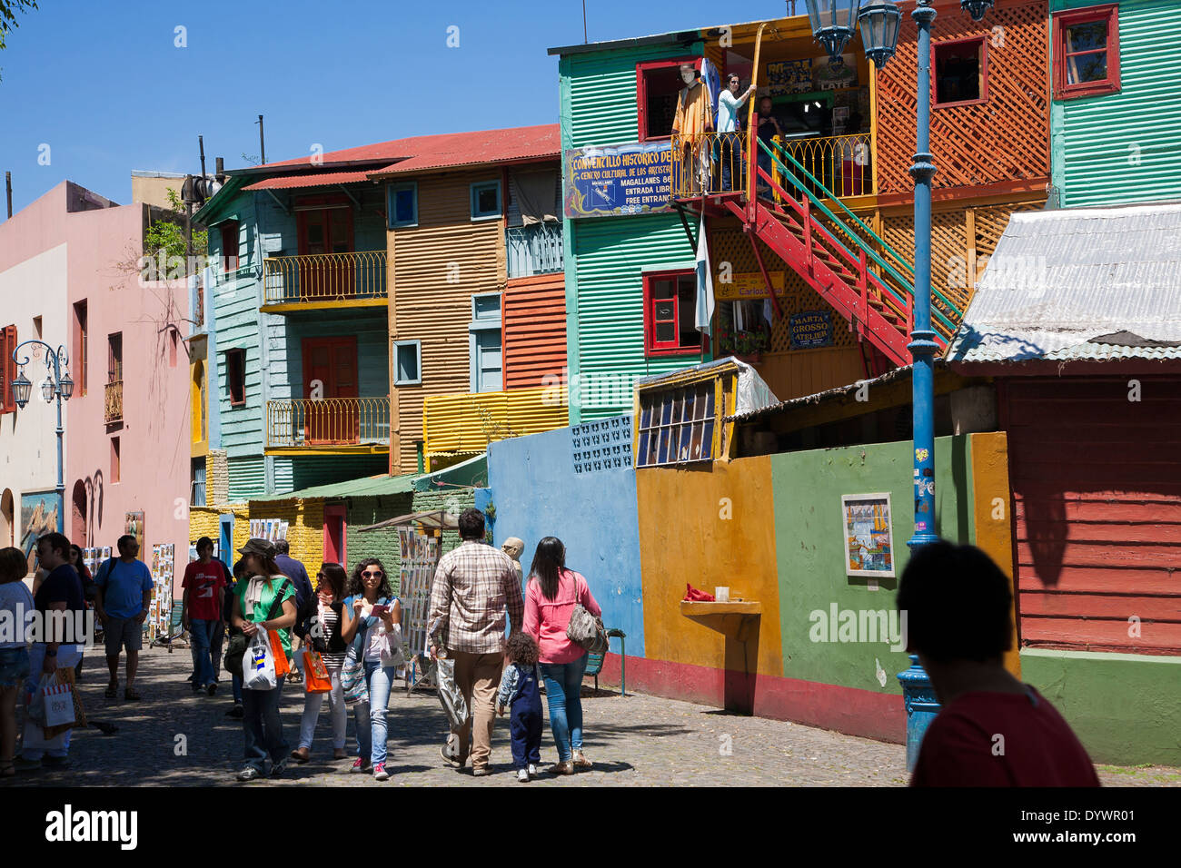 La rue Caminito. Quartier de La Boca. Buenos Aires. L'Argentine Banque D'Images