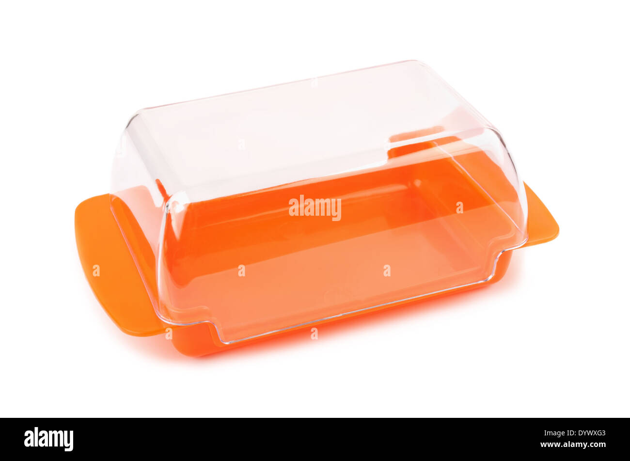 Beurre d'Orange de vaisselle sur un fond blanc Banque D'Images