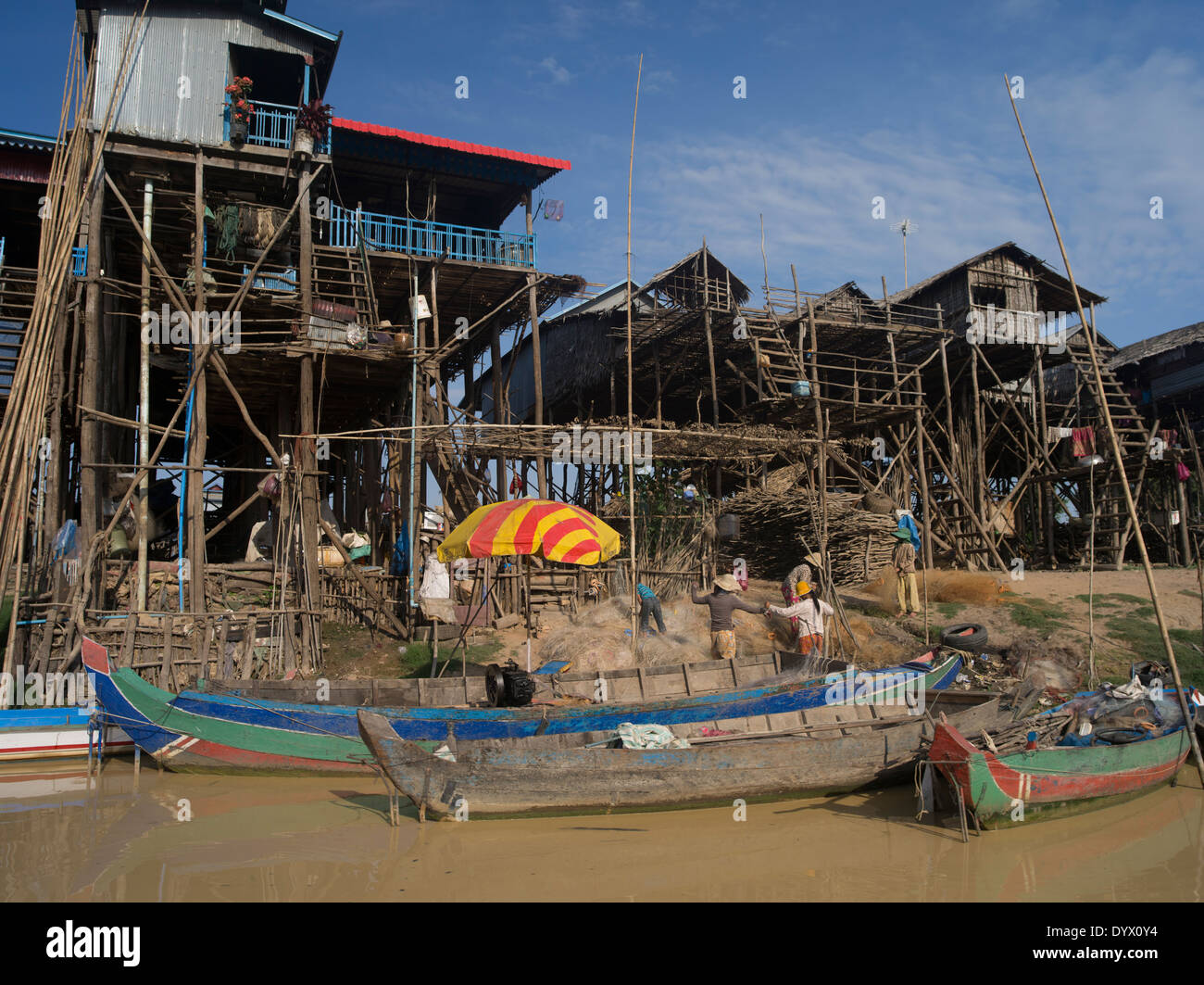 Kompong Pluk village flottant près de Siem Reap, Cambodge Banque D'Images
