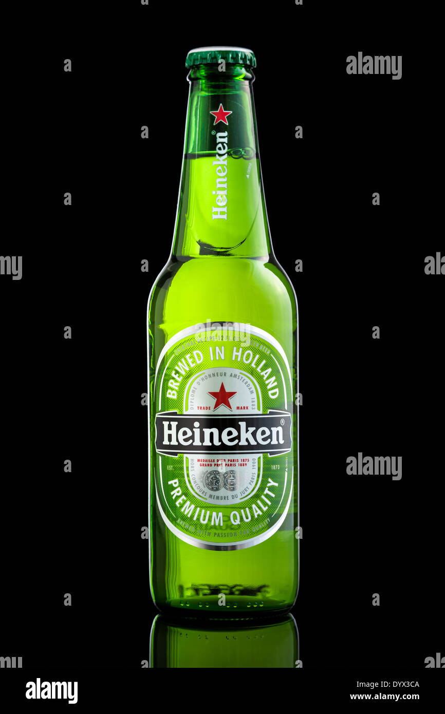 Bouteille de bière Heineken importés aux États-Unis Banque D'Images