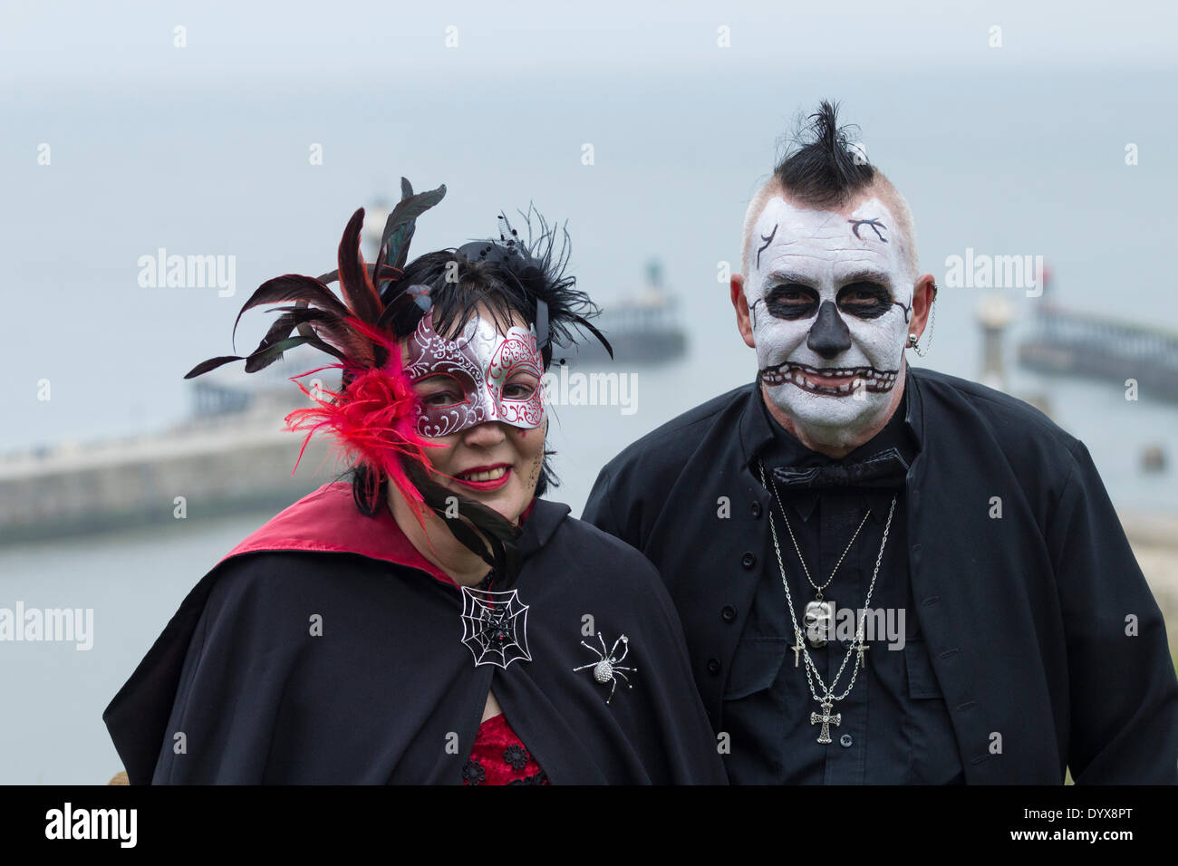Whitby Goth Week-end, Avril, 2014. Whitby, North Yorkshire, Angleterre. UK Banque D'Images