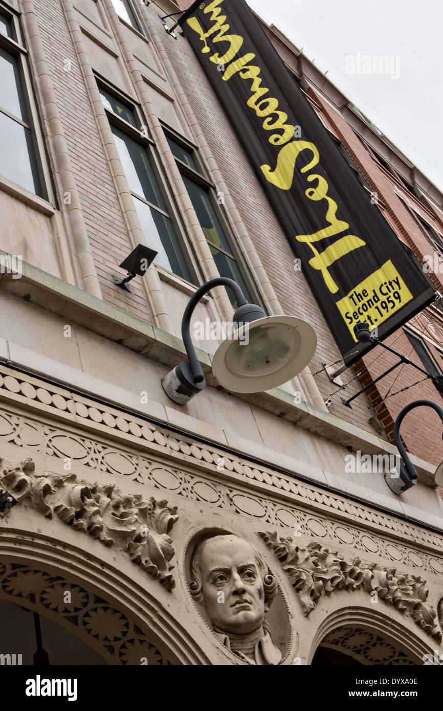 Le Second City Theatre comédie d'improvisation dans le quartier vieille ville de Chicago, Illinois, États-Unis Banque D'Images