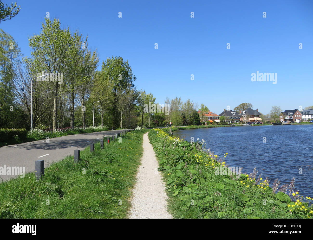 La rivière Amstel à Amsterdam Banque D'Images