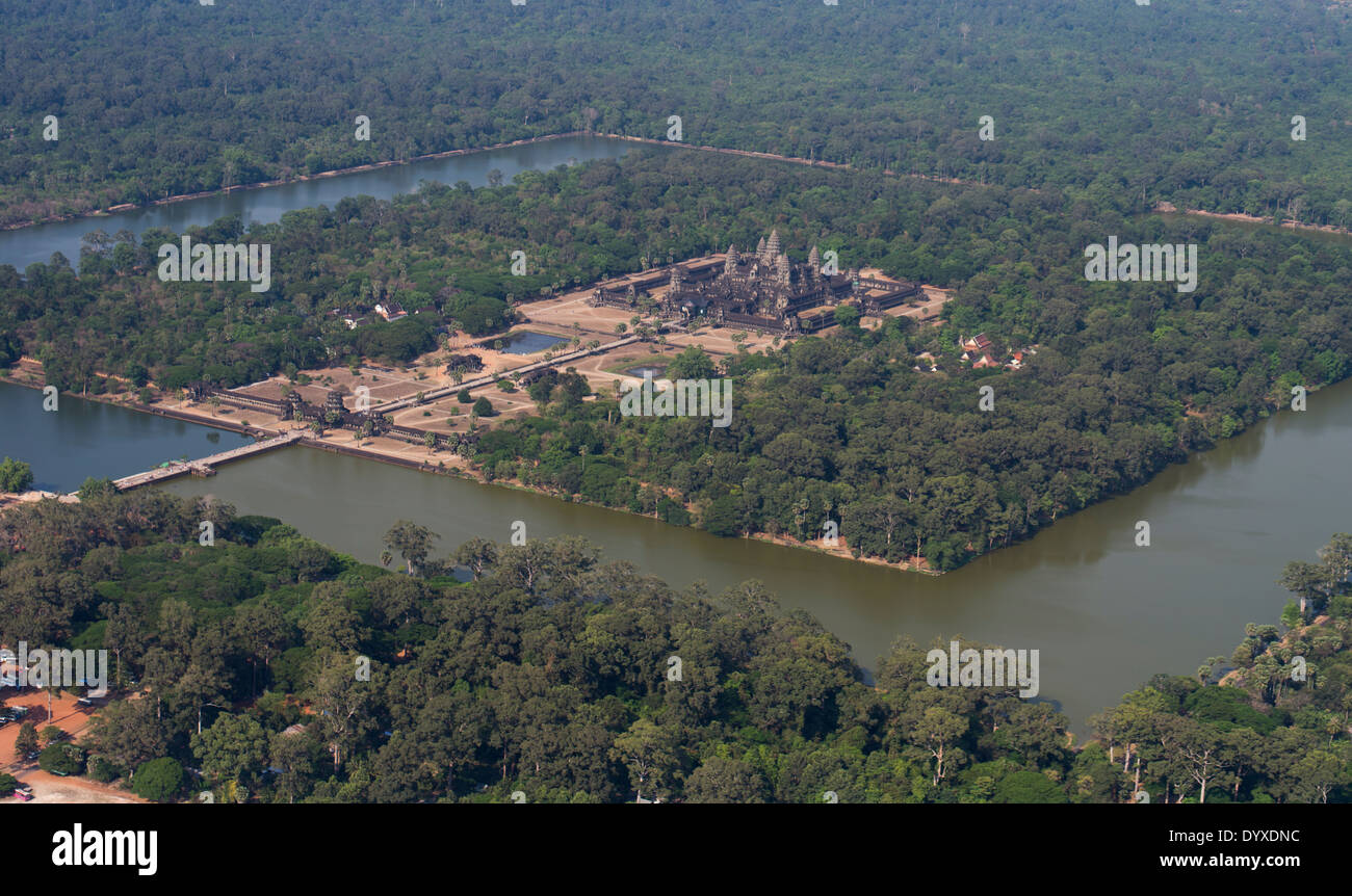 Photos aériennes d'Angkor - Siem Reap, Cambodge Banque D'Images