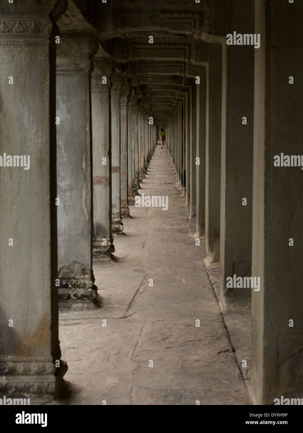 Angkor Wat, Temple bouddhiste, Siem Reap, Cambodge Banque D'Images