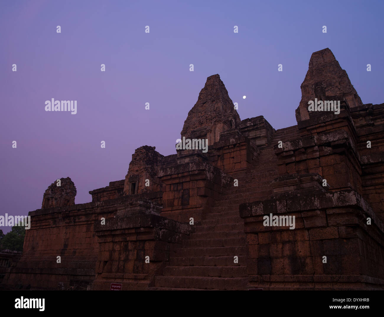 L'aube à Pre Rup, Temple bouddhiste / Royal crématorium, Siem Reap, Cambodge Banque D'Images