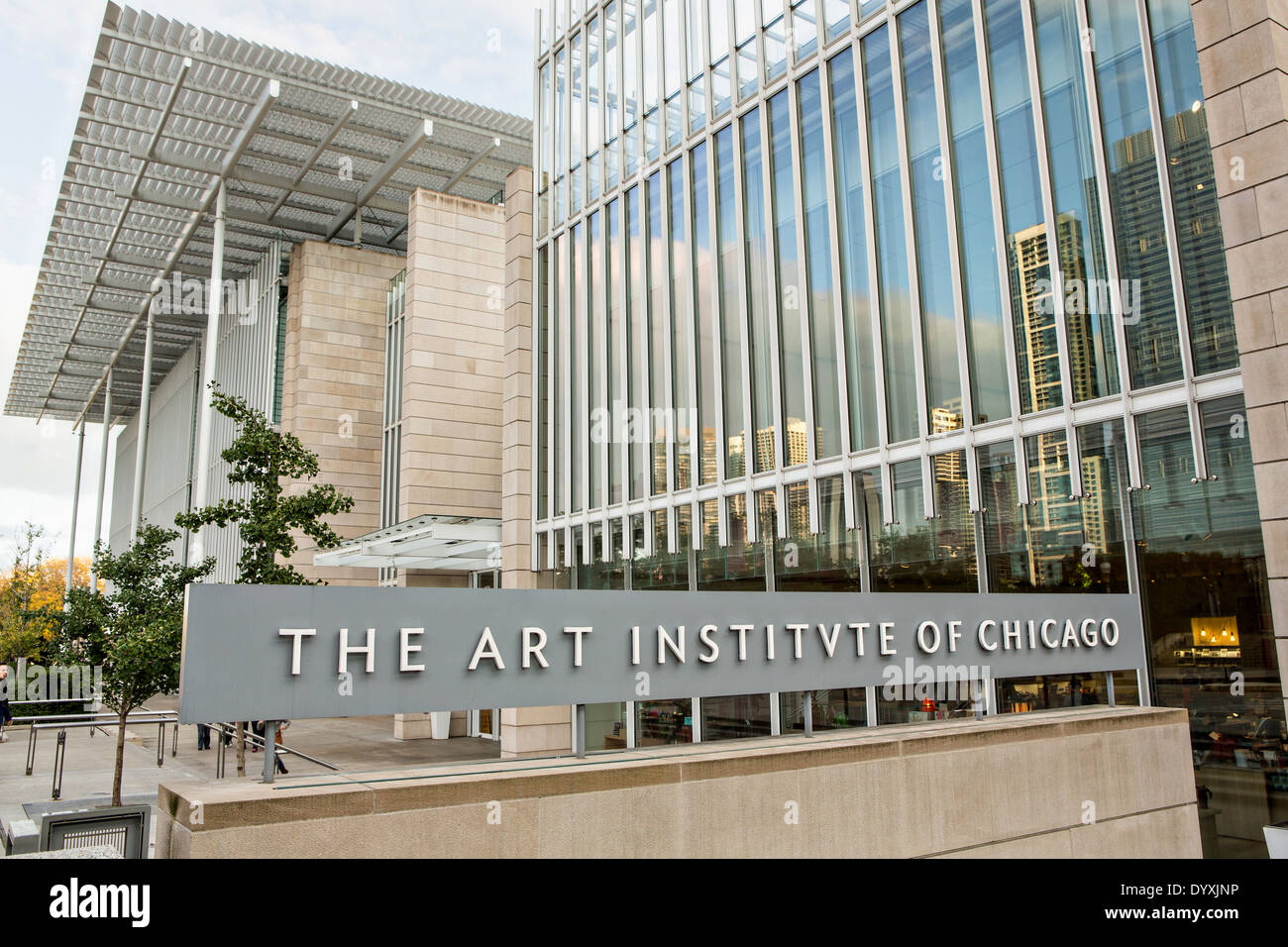 L'Art Institute de Chicago aile moderne sur Monroe Street à Chicago USA Banque D'Images