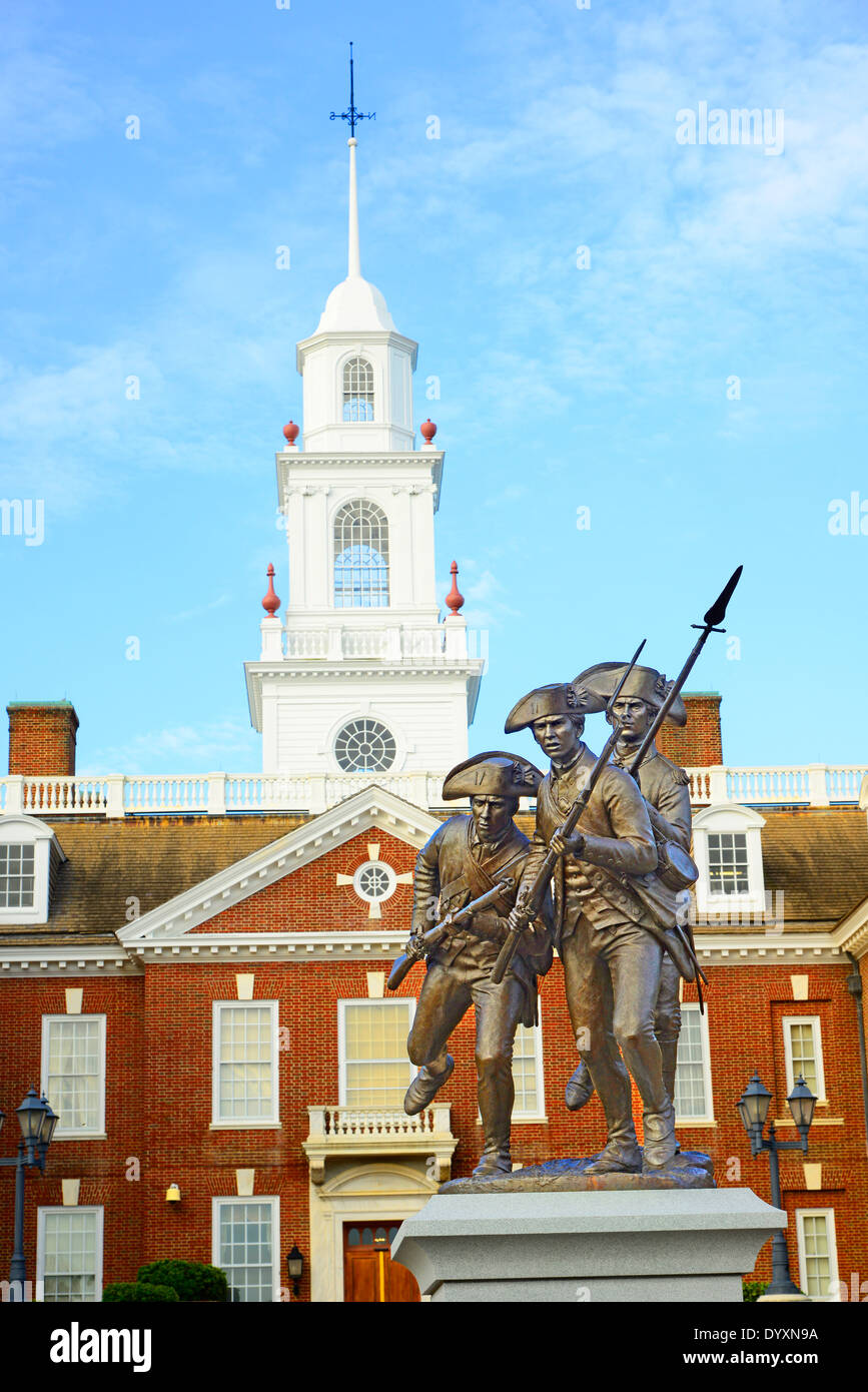 Bâtiment du capitole dover deleware capital Legislator architecture bâtiment Assemblée bureaucrate bureaucrates Capital Capitol City Gouvernement gouvernemental Renaissance coloniale architecture E. willliam martin Governor Historic Dome House Legislate Legislator Legislature Municipal Office,Offi,Capitol Building dover deleware capital Legislative Hall minute men statue Memorial Freedom architecture Building bureaucrat bureaucrates Capital City Government Government Government Colonial Renaissance architecture E. willliam martin Governor Historic Dome House Legislate Banque D'Images