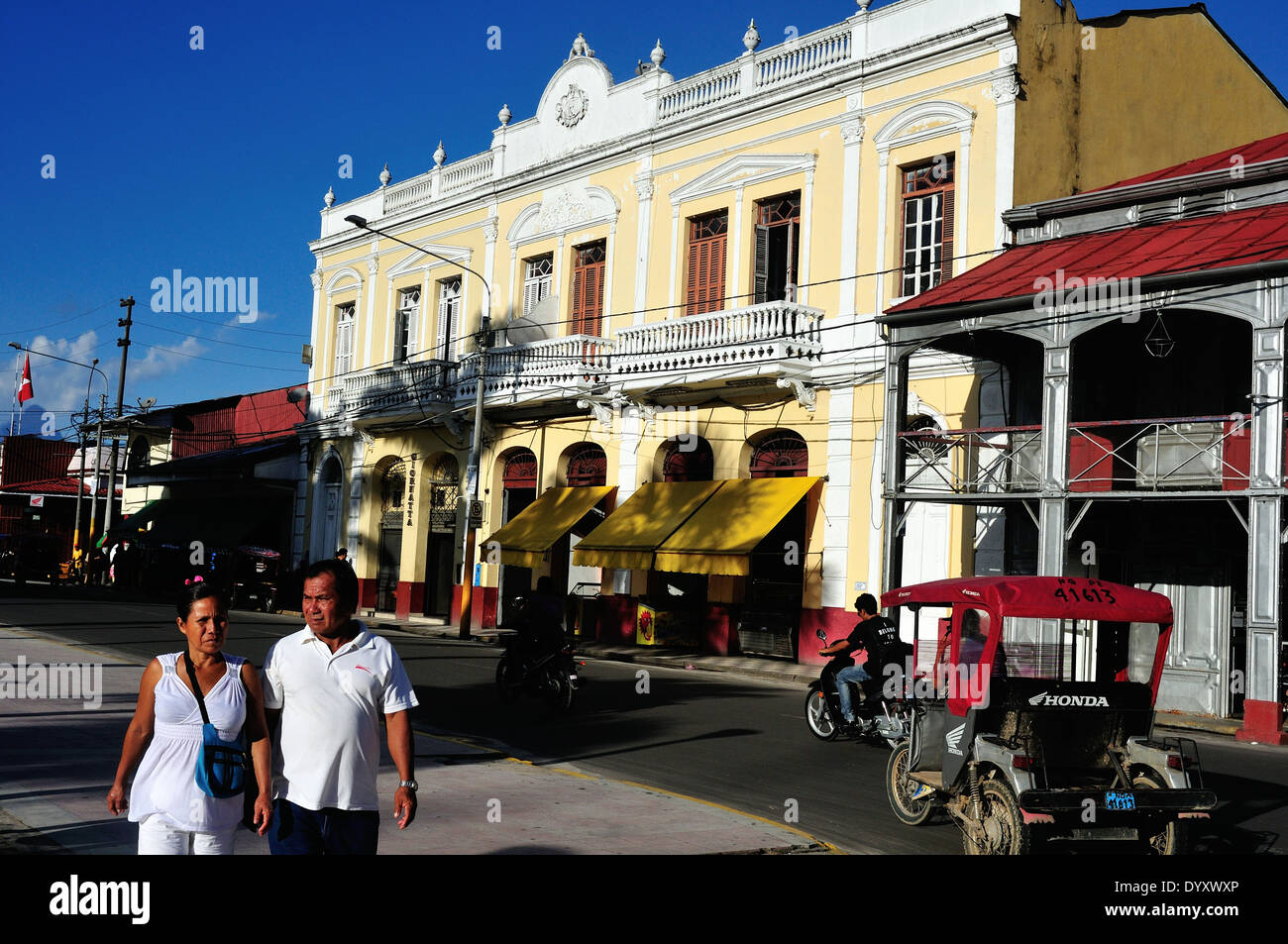 Casa Pinasco - Plaza de Armas à Iquitos . Département de Loreto .PÉROU Banque D'Images