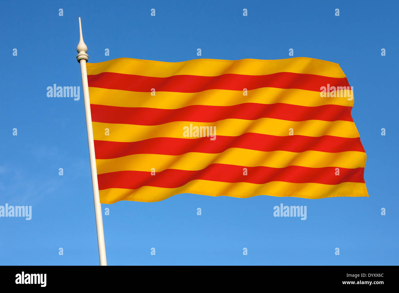 Drapeau de la Catalogne en Espagne Banque D'Images