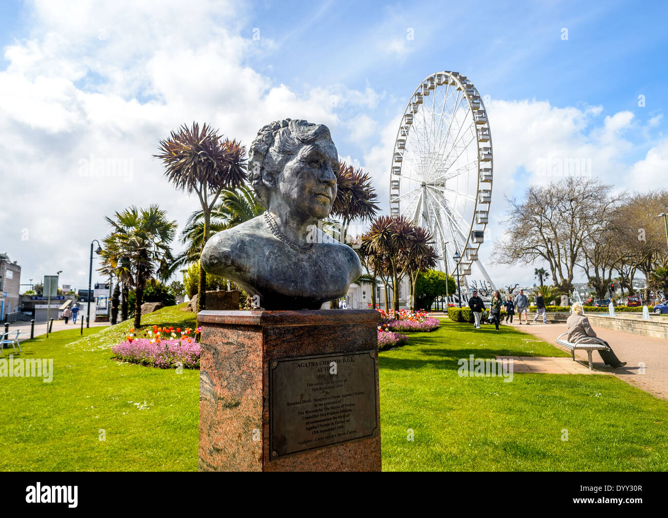 Statue d'Agatha Christie Banque D'Images