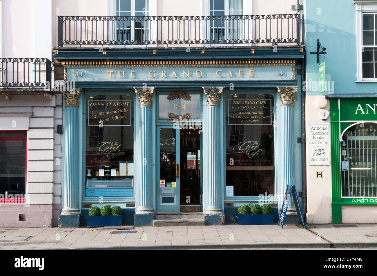 Le Grand Cafe à Oxford. Selon Samuel Pepys le site de la première maison du café en Angleterre Banque D'Images