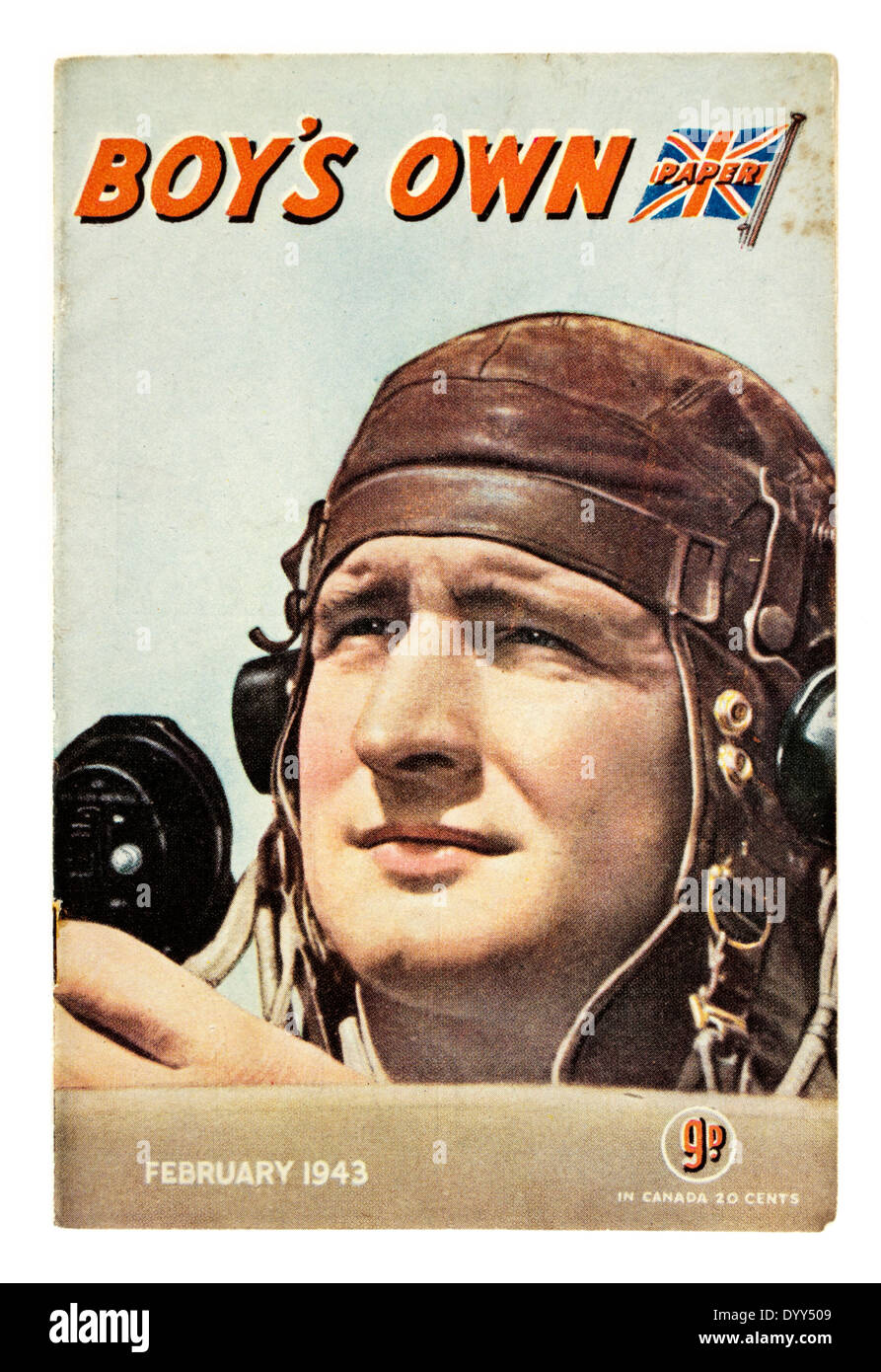 Février 1943 édition de 'Boy's Own Paper' magazine. Publié par presse Lutterworth Banque D'Images