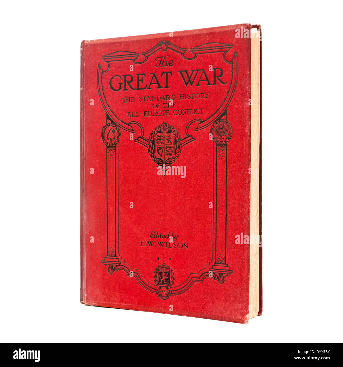 Le volume 1 de "la Grande Guerre, l'histoire standard de l'All-Europe conflit', publié en 9 volumes par l'Amalgamated Press Banque D'Images