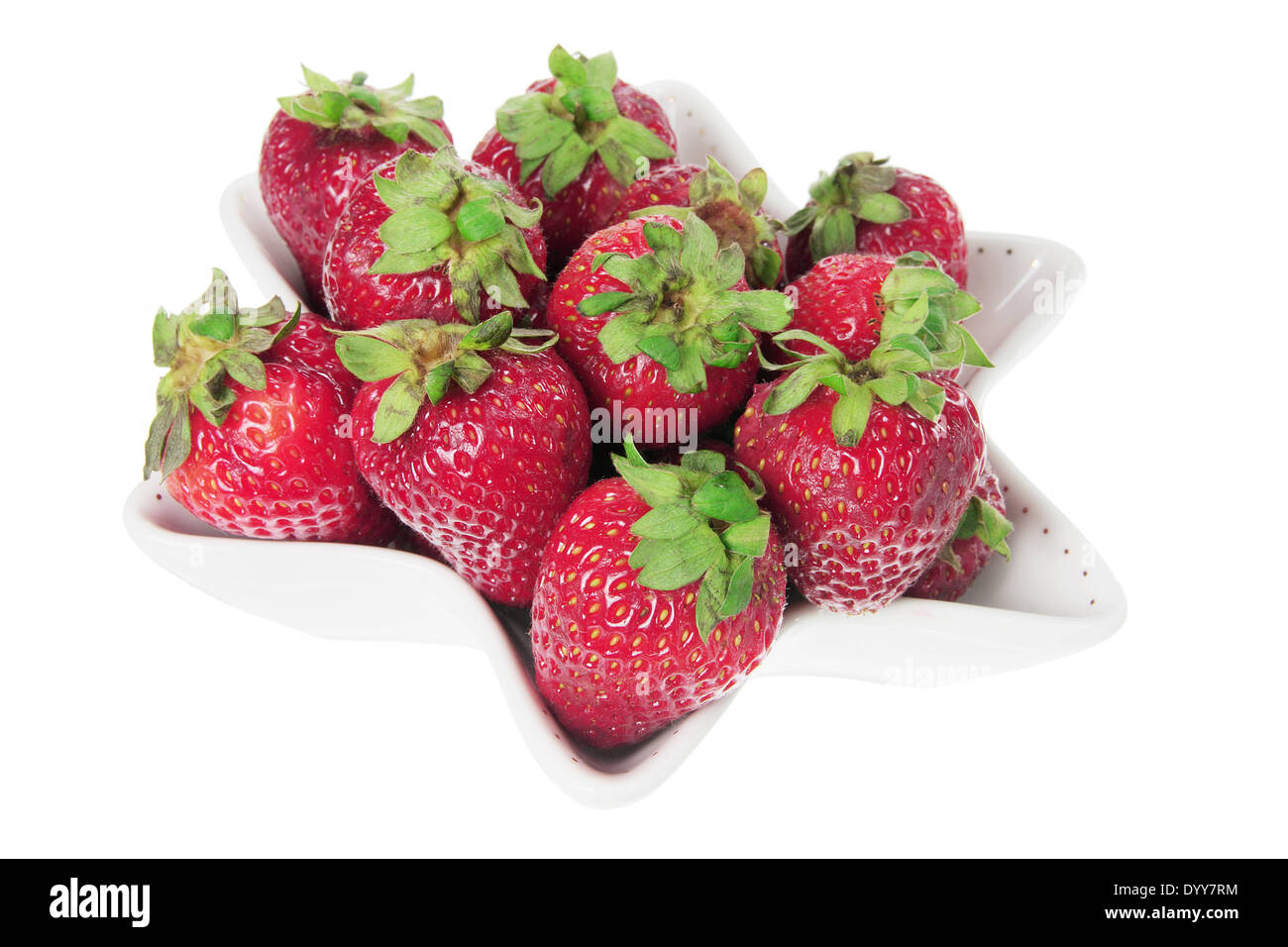 Fraises sur Star-Shaped lave Banque D'Images