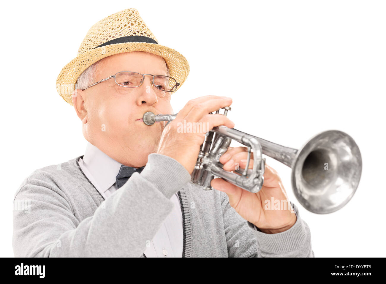 Trompette trompettiste musicien senior Banque de photographies et d'images  à haute résolution - Alamy