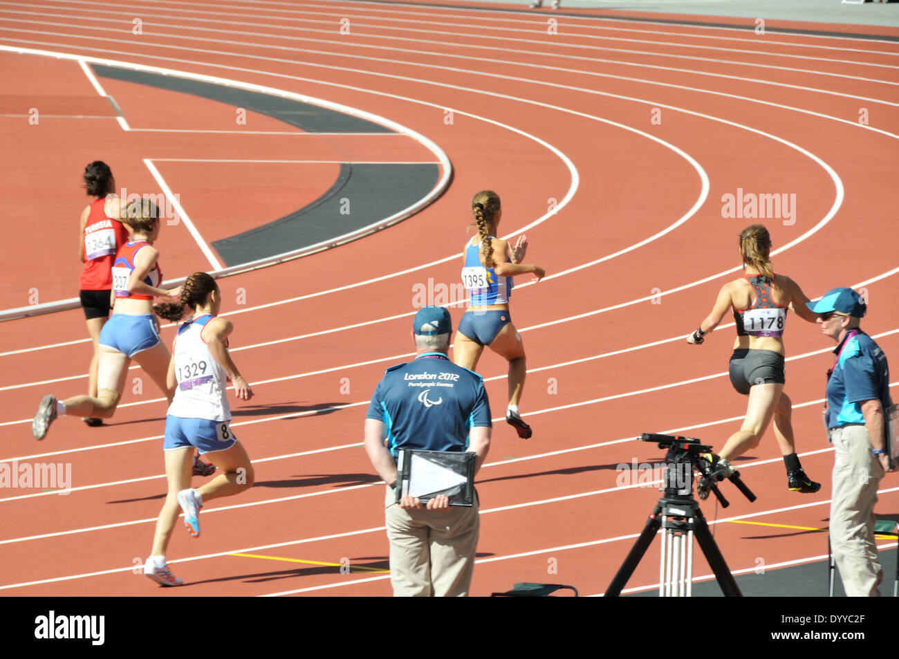 Les événements d'athlétisme paralympique de 2012 à Londres Banque D'Images